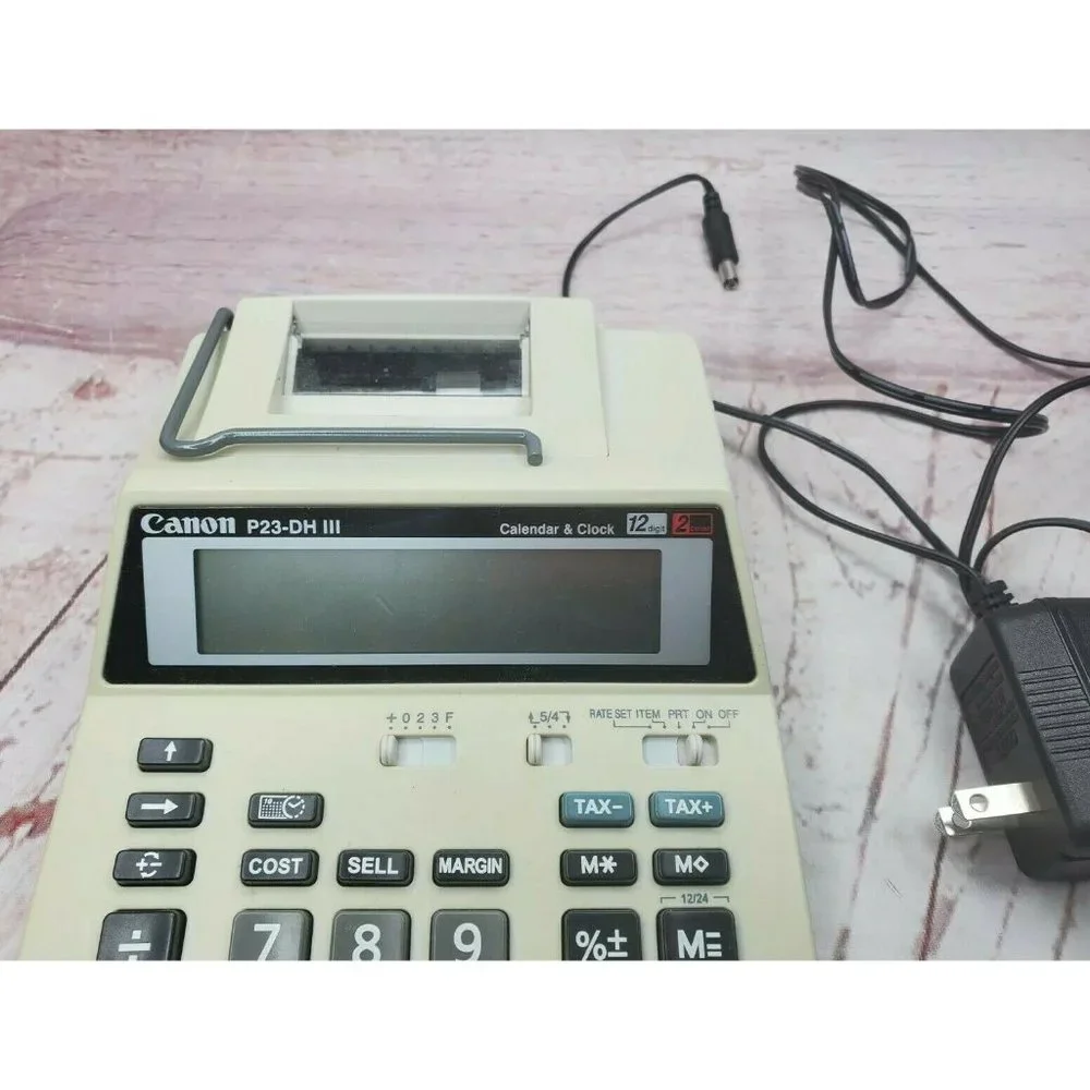 Canon P23-DH III Calendar & Clock 12 Digit 2 Color Calculator Printer